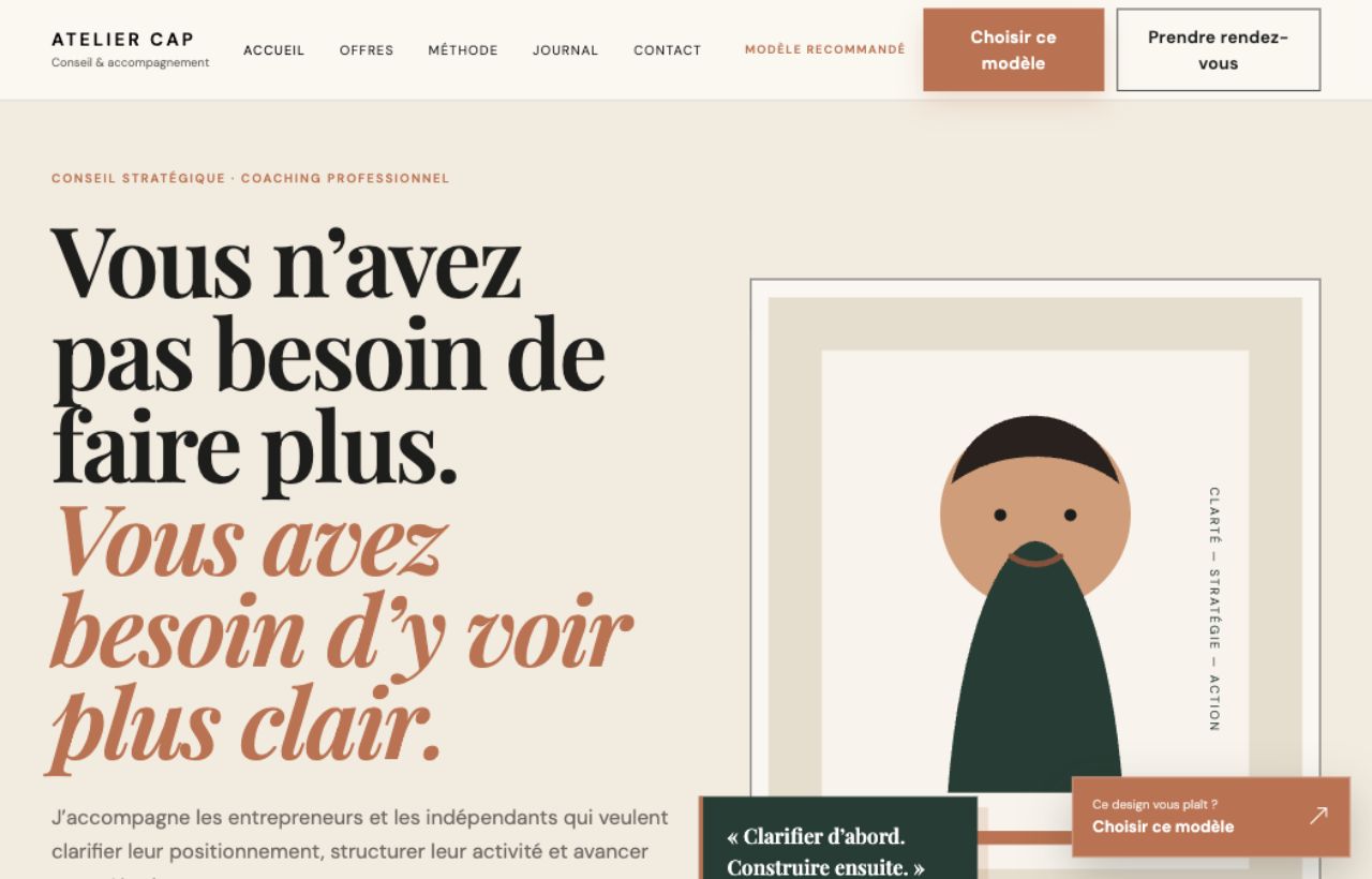 Aperçu du site Atelier Cap