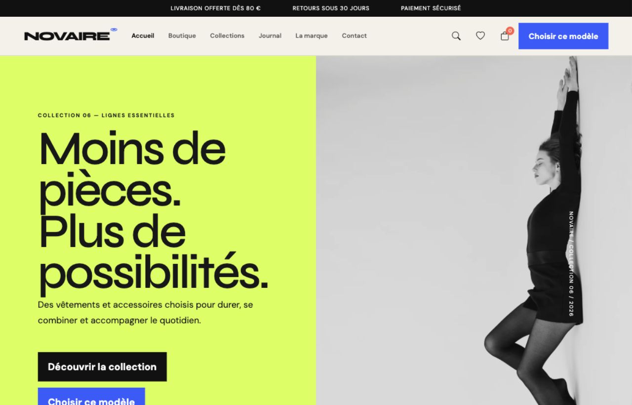 Aperçu du site NOVAIRE