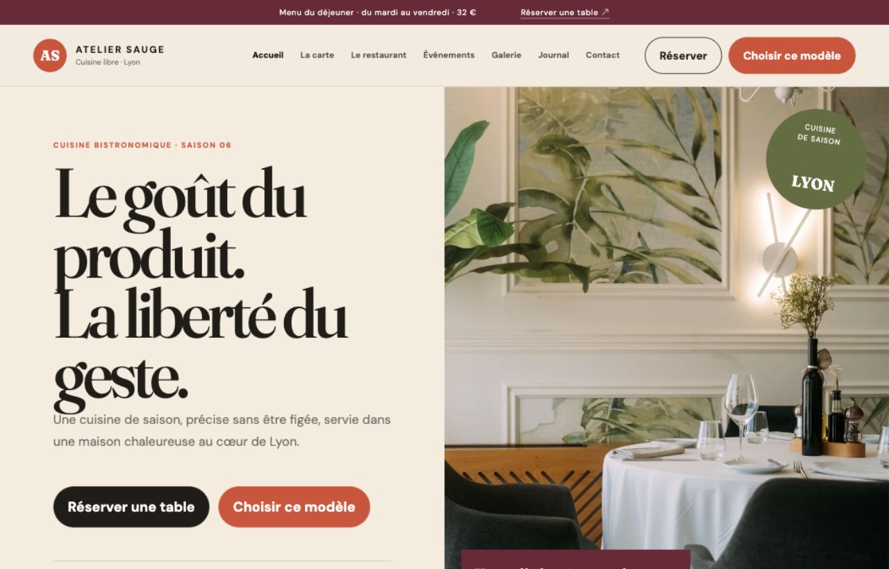 Aperçu du site Atelier Sauge