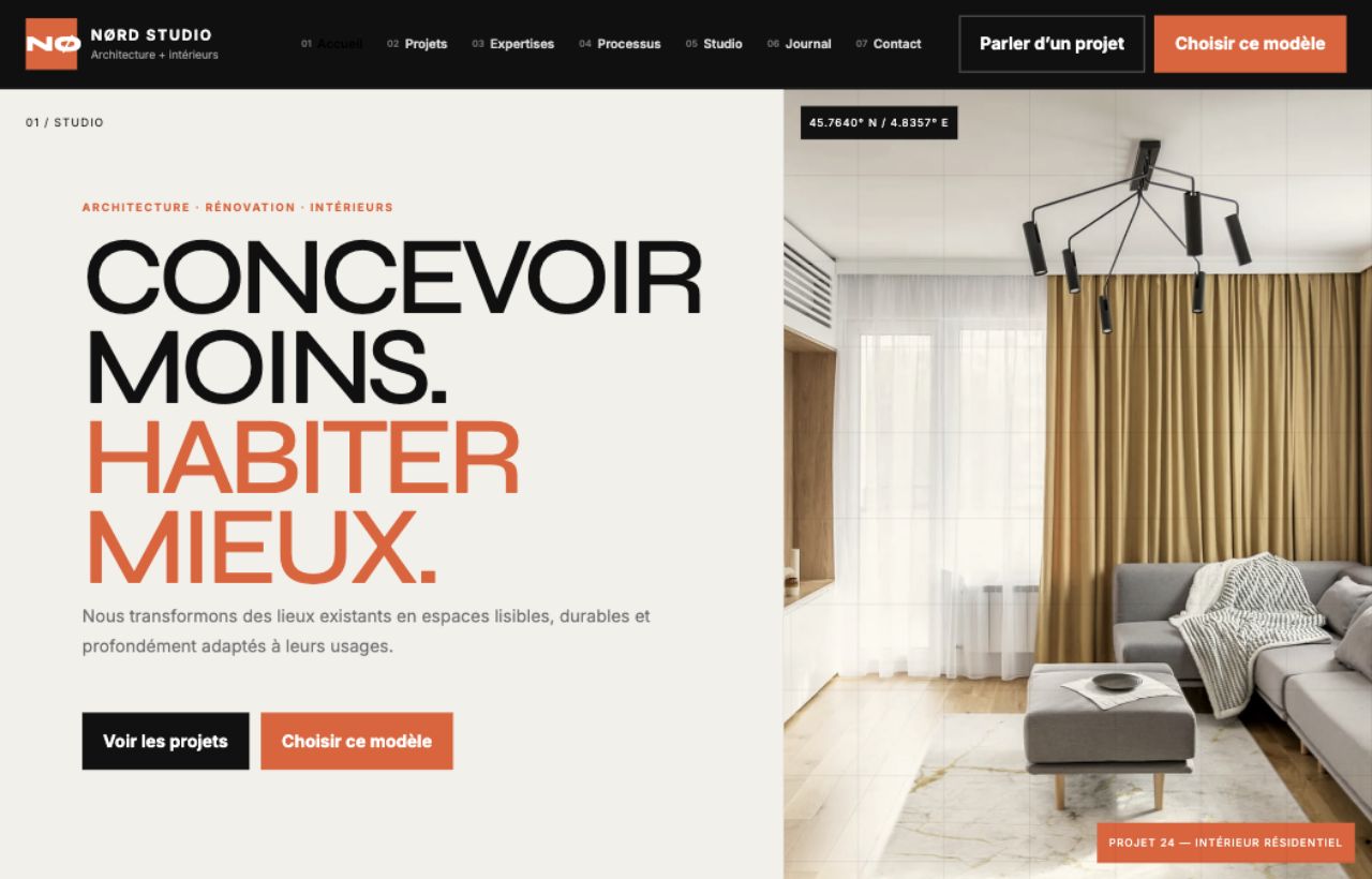 Aperçu du site NØRD Studio