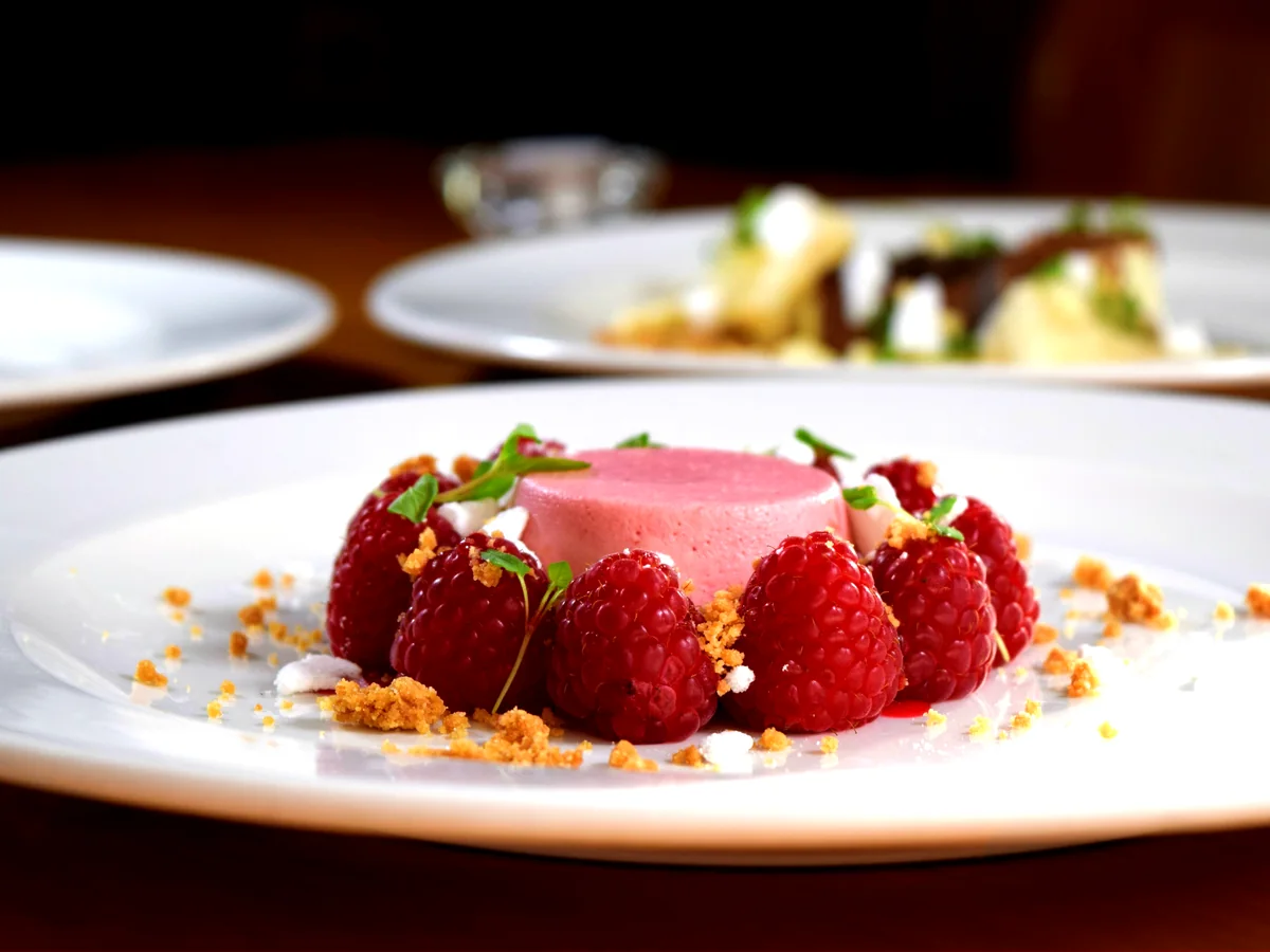 Dessert à la framboise